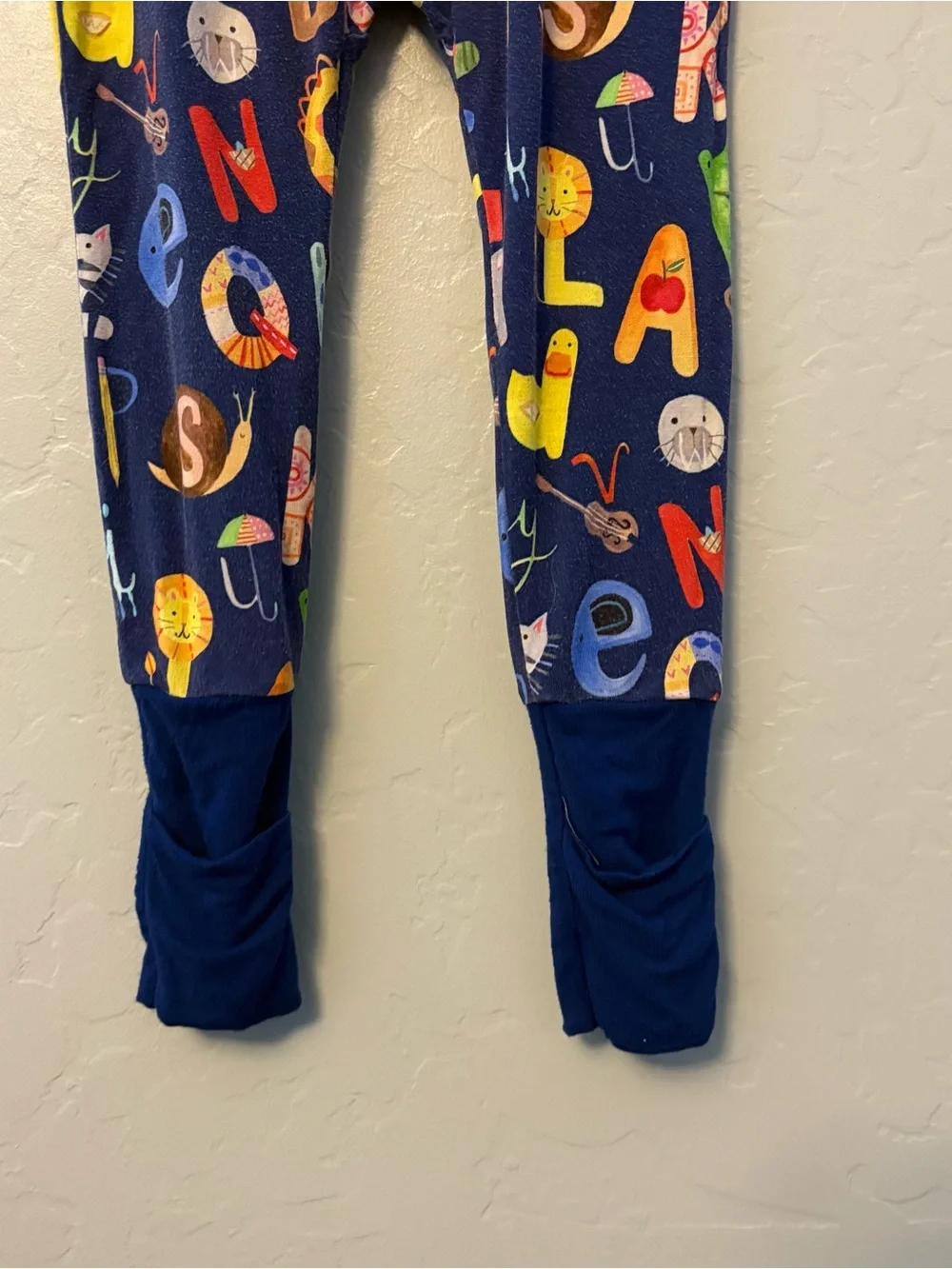 Little Sleepies alphabet friends bamboo convertible pajamas 18-24 months
